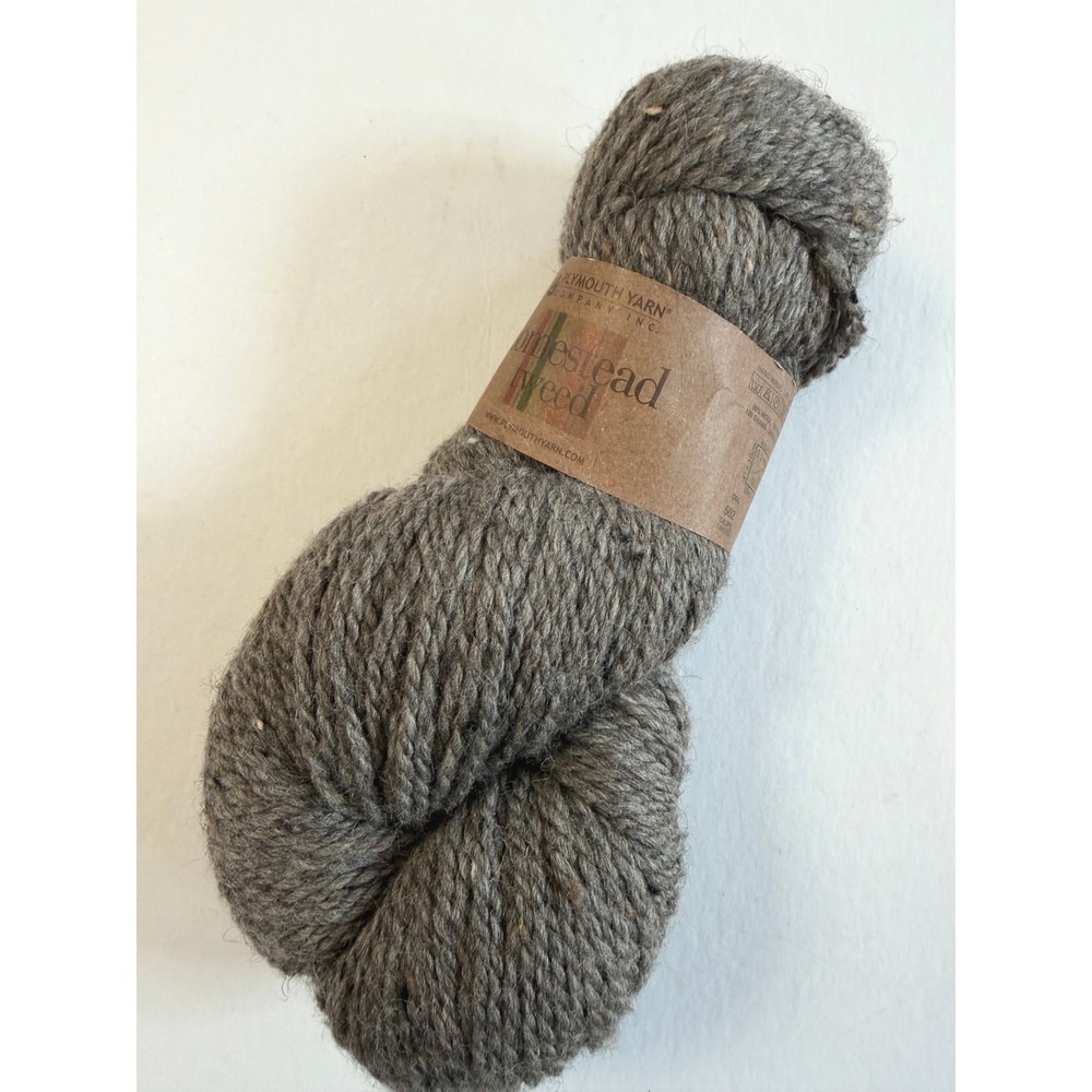 New Plymouth Yarn Homestead Tweed Skein 100g‎ Taupe Knitting Crochet Wool